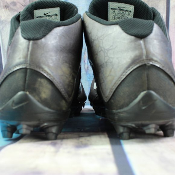 Nike Alpha Strike 2 Gray Black Leather Lace-up Football Cleats Size 14 - Picture 8 of 9